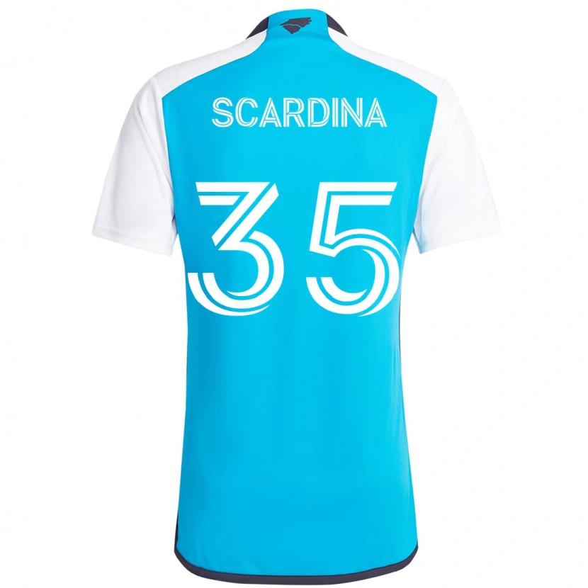 Danxen Børn Nick Scardina #35 Sort Hvid Hjemmebane Spillertrøjer 2025/26 Trøje T-Shirt