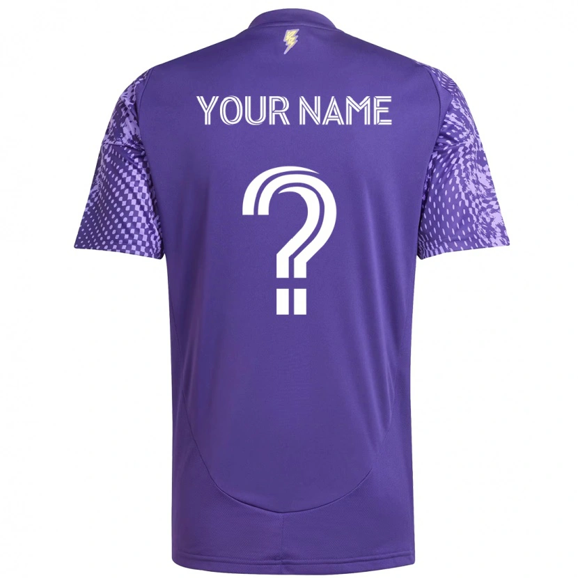 Danxen Børn Dit Navn #0 Hvid Lilla Hjemmebane Spillertrøjer 2025/26 Trøje T-Shirt