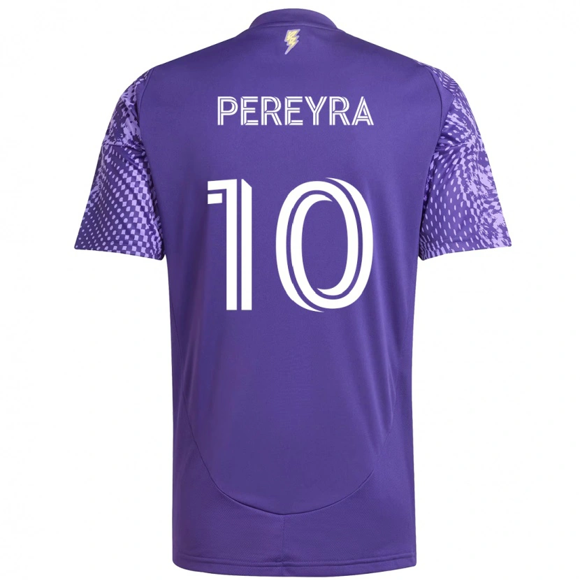 Danxen Børn Mauricio Pereyra #10 Hvid Lilla Hjemmebane Spillertrøjer 2025/26 Trøje T-Shirt