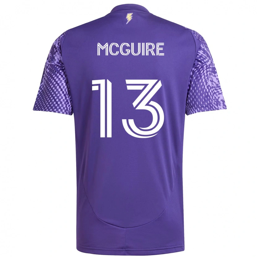 Danxen Børn Duncan Mcguire #13 Hvid Lilla Hjemmebane Spillertrøjer 2025/26 Trøje T-Shirt
