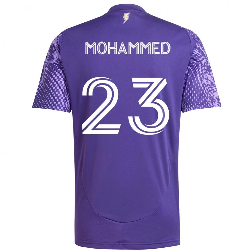 Danxen Børn Shak Mohammed #23 Hvid Lilla Hjemmebane Spillertrøjer 2025/26 Trøje T-Shirt