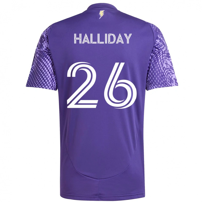 Danxen Børn Michael Halliday #26 Hvid Lilla Hjemmebane Spillertrøjer 2025/26 Trøje T-Shirt