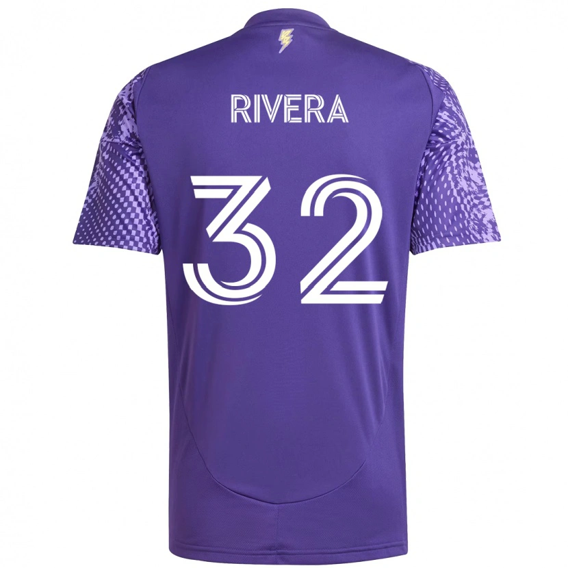 Danxen Børn Wilfredo Rivera #32 Hvid Lilla Hjemmebane Spillertrøjer 2025/26 Trøje T-Shirt
