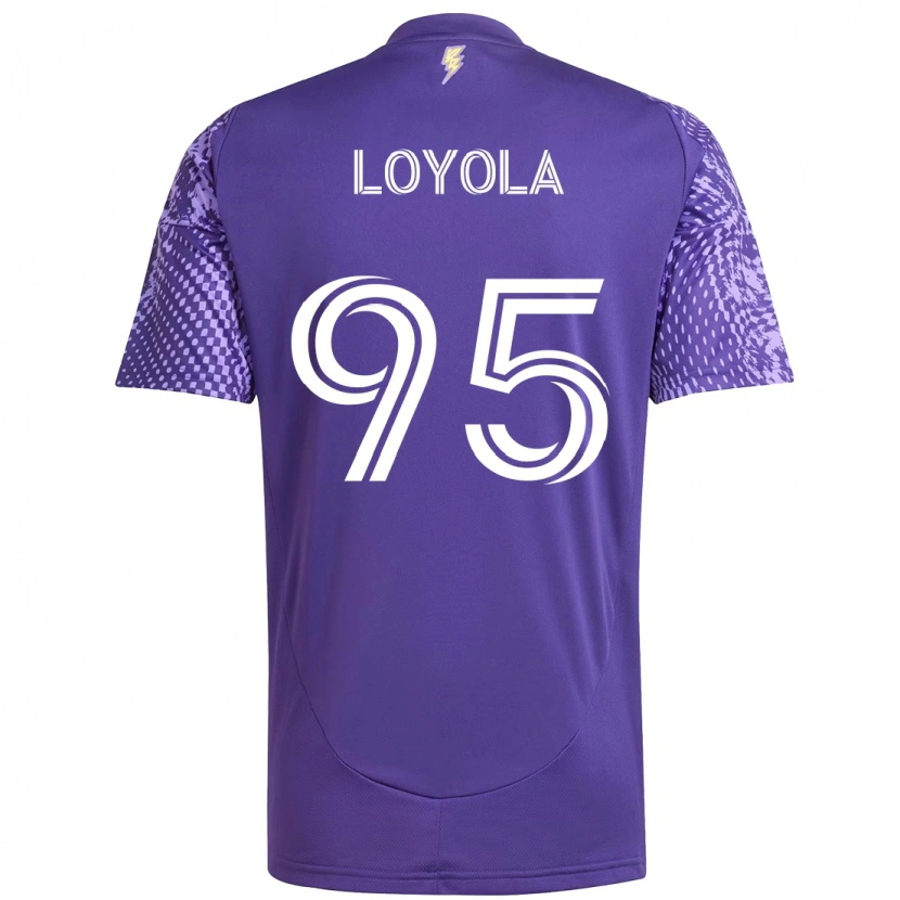 Danxen Børn Favian Loyola #95 Hvid Lilla Hjemmebane Spillertrøjer 2025/26 Trøje T-Shirt