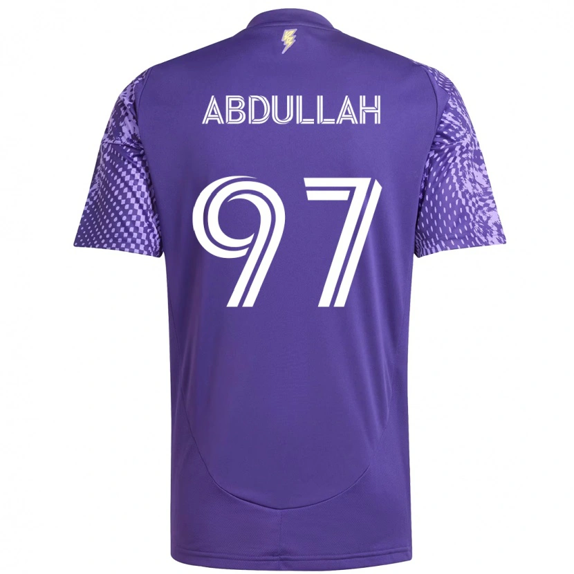 Danxen Børn Majed Abdullah #97 Hvid Lilla Hjemmebane Spillertrøjer 2025/26 Trøje T-Shirt