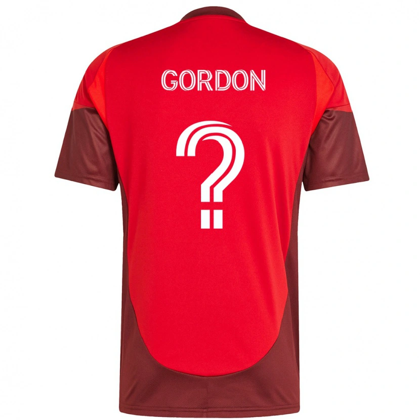Danxen Børn Joshua Gordon #0 Hvid Rød Hjemmebane Spillertrøjer 2025/26 Trøje T-Shirt