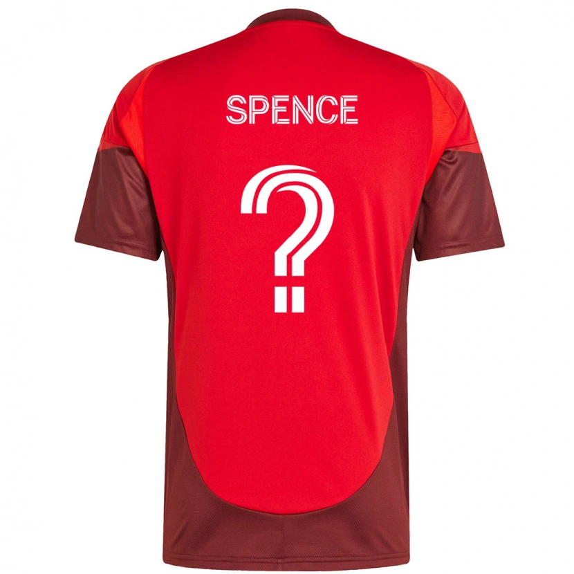 Danxen Børn Jourdan Spence #0 Hvid Rød Hjemmebane Spillertrøjer 2025/26 Trøje T-Shirt