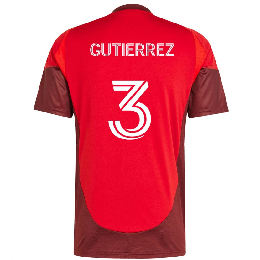 Danxen Børn Cristián Gutiérrez #3 Hvid Rød Hjemmebane Spillertrøjer 2025/26 Trøje T-Shirt