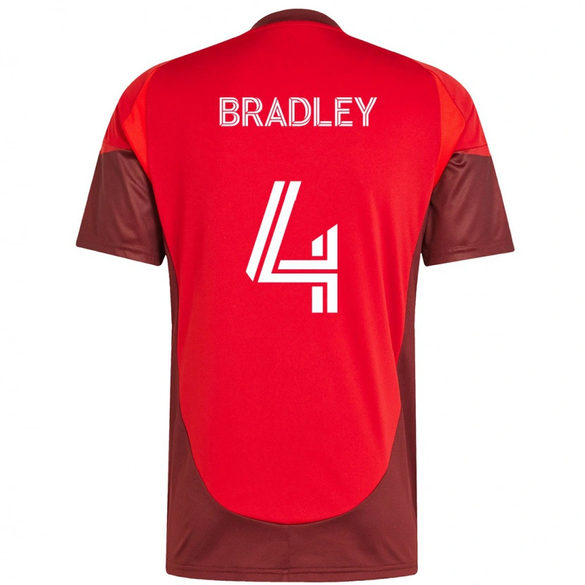 Danxen Børn Michael Bradley #4 Hvid Rød Hjemmebane Spillertrøjer 2025/26 Trøje T-Shirt