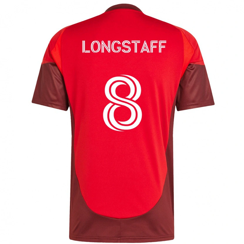 Danxen Børn Matty Longstaff #8 Hvid Rød Hjemmebane Spillertrøjer 2025/26 Trøje T-Shirt