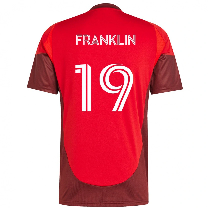 Danxen Børn Kobe Franklin #19 Hvid Rød Hjemmebane Spillertrøjer 2025/26 Trøje T-Shirt