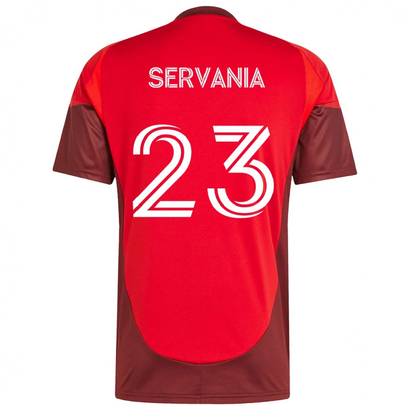 Danxen Børn Brandon Servania #23 Hvid Rød Hjemmebane Spillertrøjer 2025/26 Trøje T-Shirt