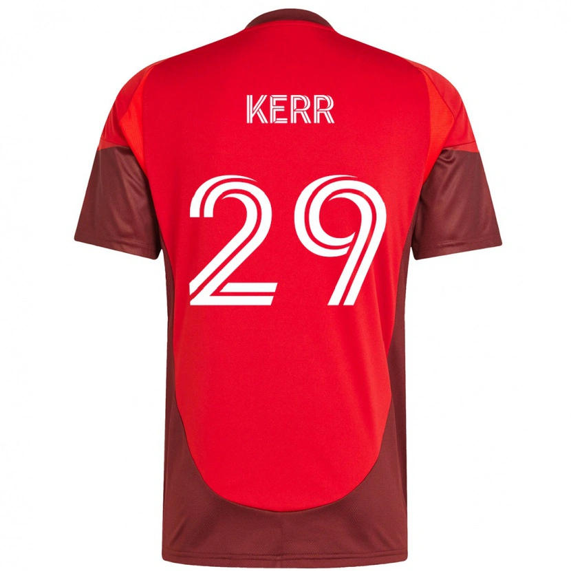Danxen Børn Deandre Kerr #29 Hvid Rød Hjemmebane Spillertrøjer 2025/26 Trøje T-Shirt