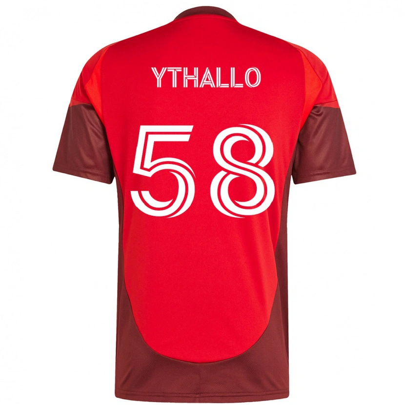 Danxen Børn Ythallo #58 Hvid Rød Hjemmebane Spillertrøjer 2025/26 Trøje T-Shirt