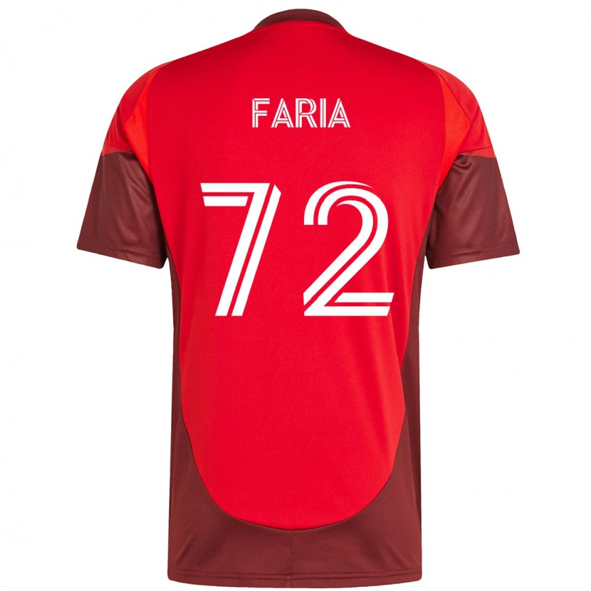 Danxen Børn Jordan Faria #72 Hvid Rød Hjemmebane Spillertrøjer 2025/26 Trøje T-Shirt