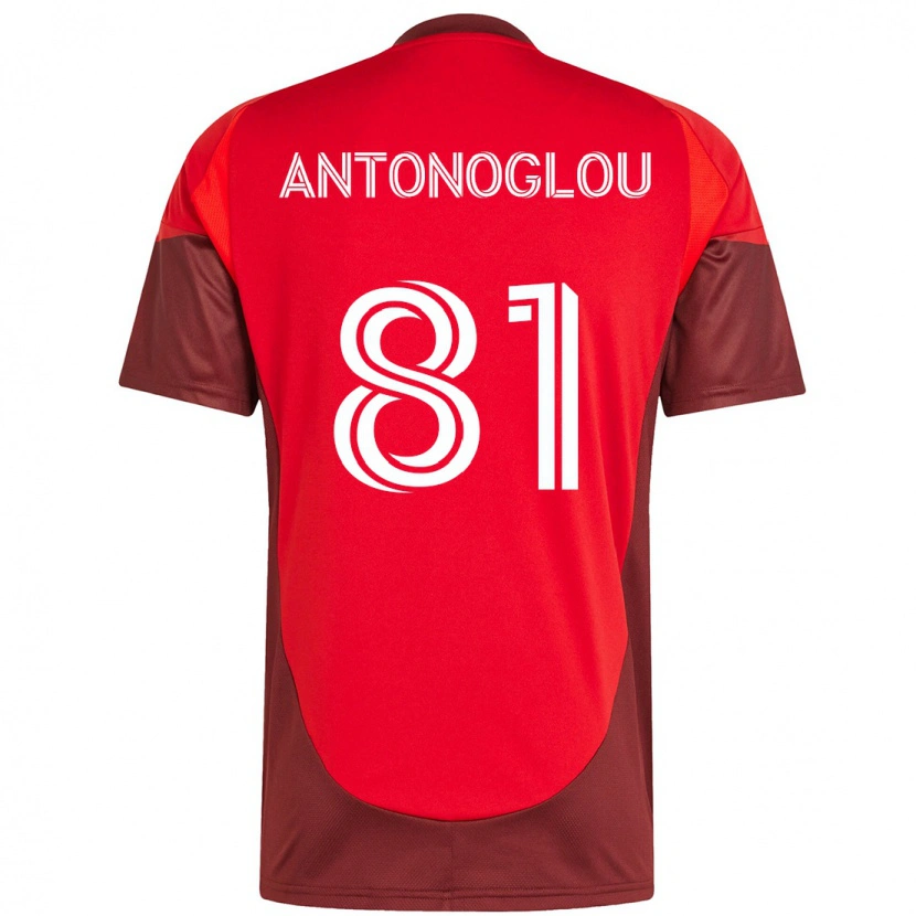 Danxen Børn Themi Antonoglou #81 Hvid Rød Hjemmebane Spillertrøjer 2025/26 Trøje T-Shirt