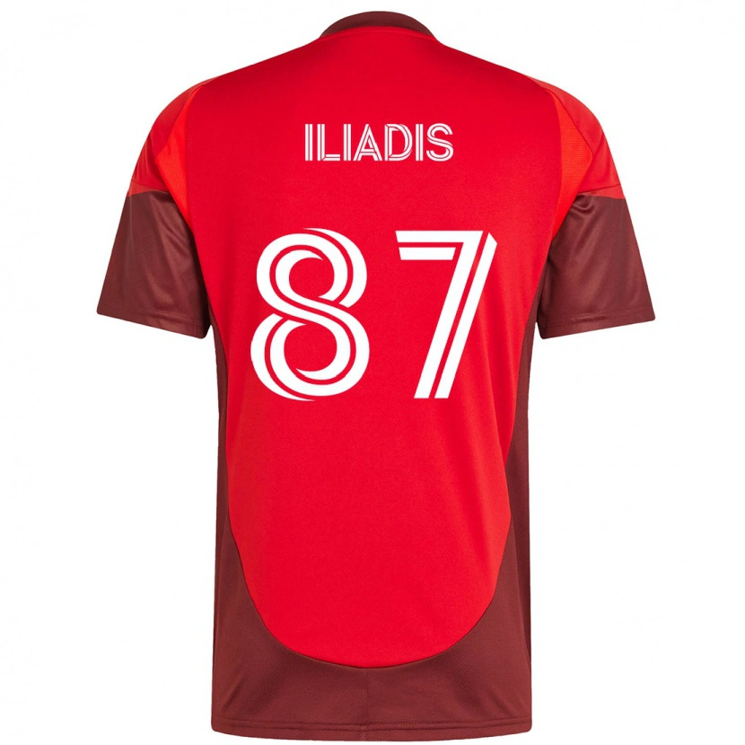 Danxen Børn Costa Iliadis #87 Hvid Rød Hjemmebane Spillertrøjer 2025/26 Trøje T-Shirt