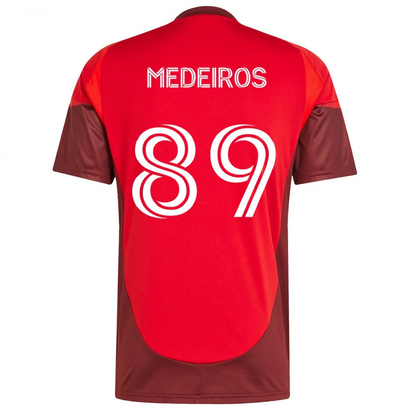 Danxen Børn Matthew Medeiros #89 Hvid Rød Hjemmebane Spillertrøjer 2025/26 Trøje T-Shirt