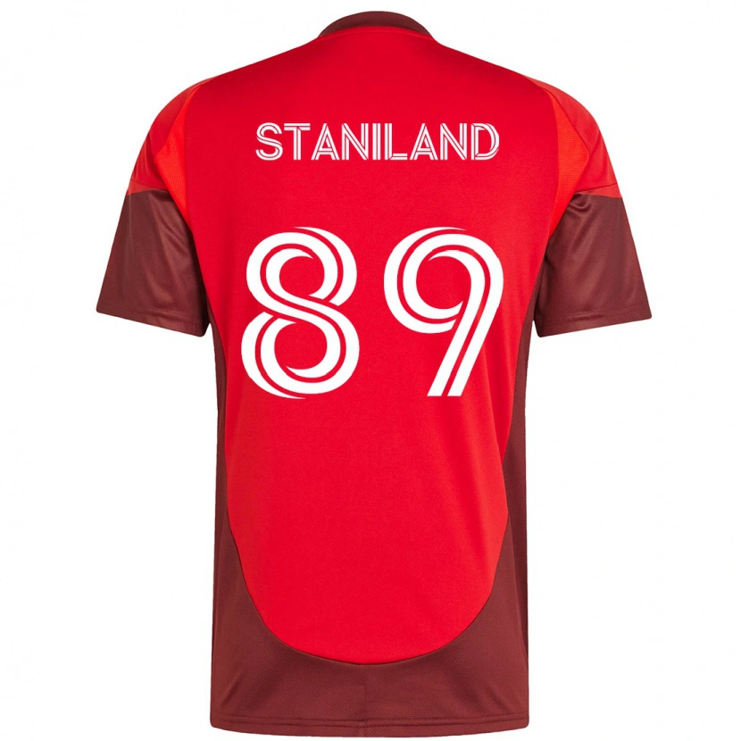 Danxen Børn Charlie Staniland #89 Hvid Rød Hjemmebane Spillertrøjer 2025/26 Trøje T-Shirt