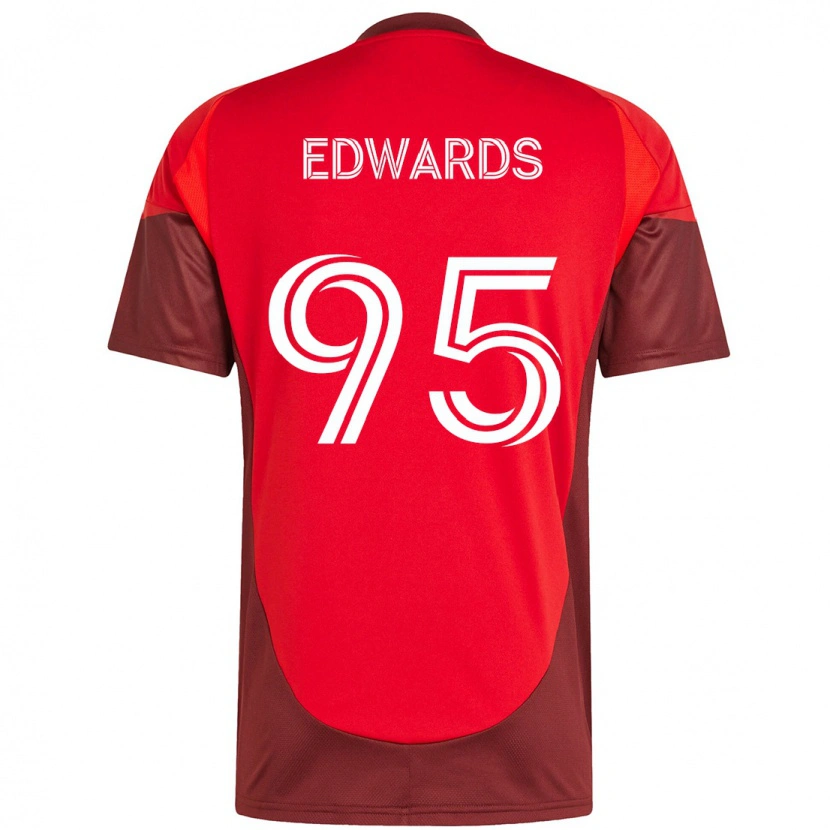 Danxen Børn Nathaniel Edwards #95 Hvid Rød Hjemmebane Spillertrøjer 2025/26 Trøje T-Shirt