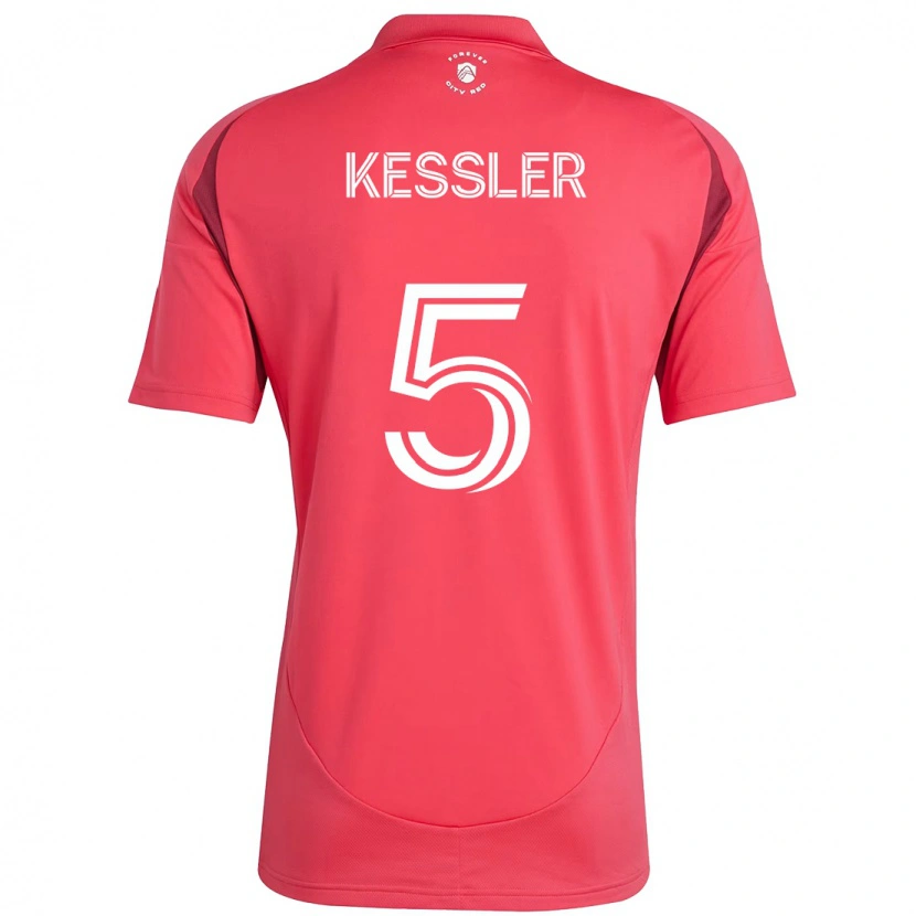 Danxen Børn Henry Kessler #5 Hvid Magenta Hjemmebane Spillertrøjer 2025/26 Trøje T-Shirt