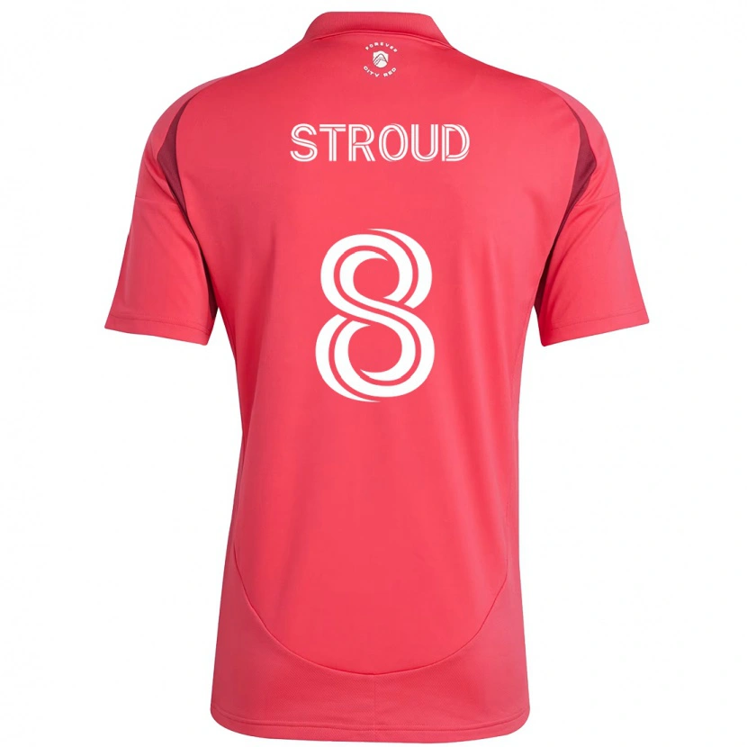 Danxen Børn Jared Stroud #8 Hvid Magenta Hjemmebane Spillertrøjer 2025/26 Trøje T-Shirt