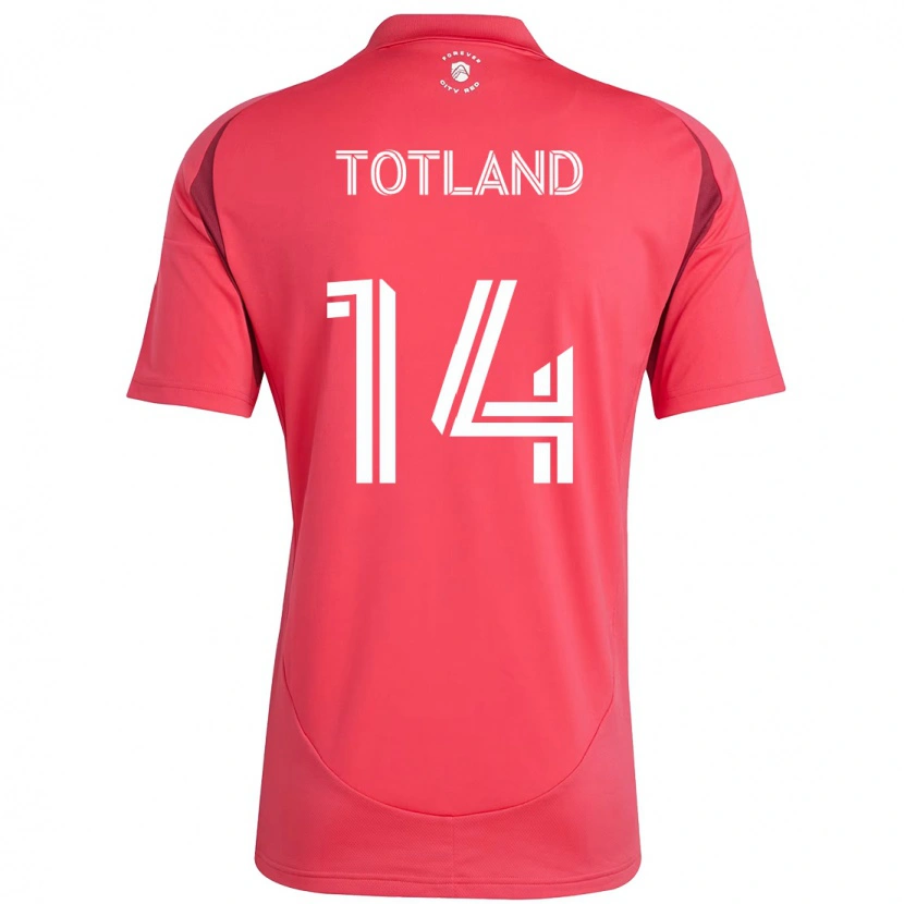 Danxen Børn Tomas Totland #14 Hvid Magenta Hjemmebane Spillertrøjer 2025/26 Trøje T-Shirt
