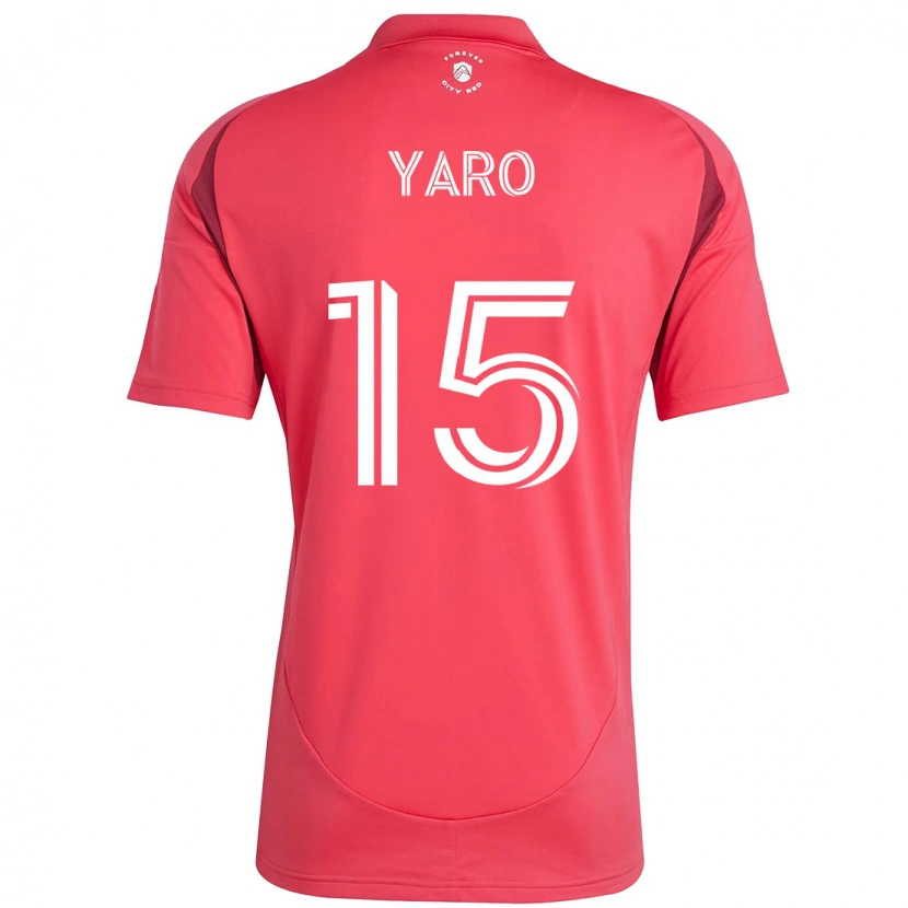Danxen Børn Joshua Yaro #15 Hvid Magenta Hjemmebane Spillertrøjer 2025/26 Trøje T-Shirt