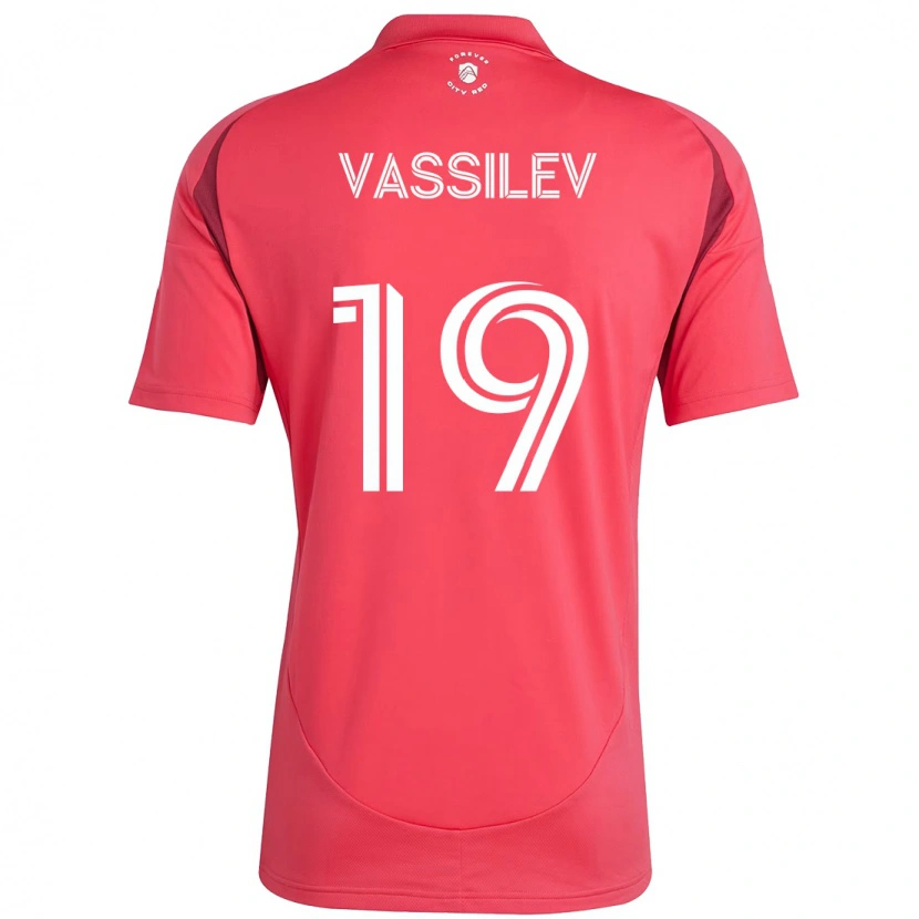 Danxen Børn Indiana Vassilev #19 Hvid Magenta Hjemmebane Spillertrøjer 2025/26 Trøje T-Shirt
