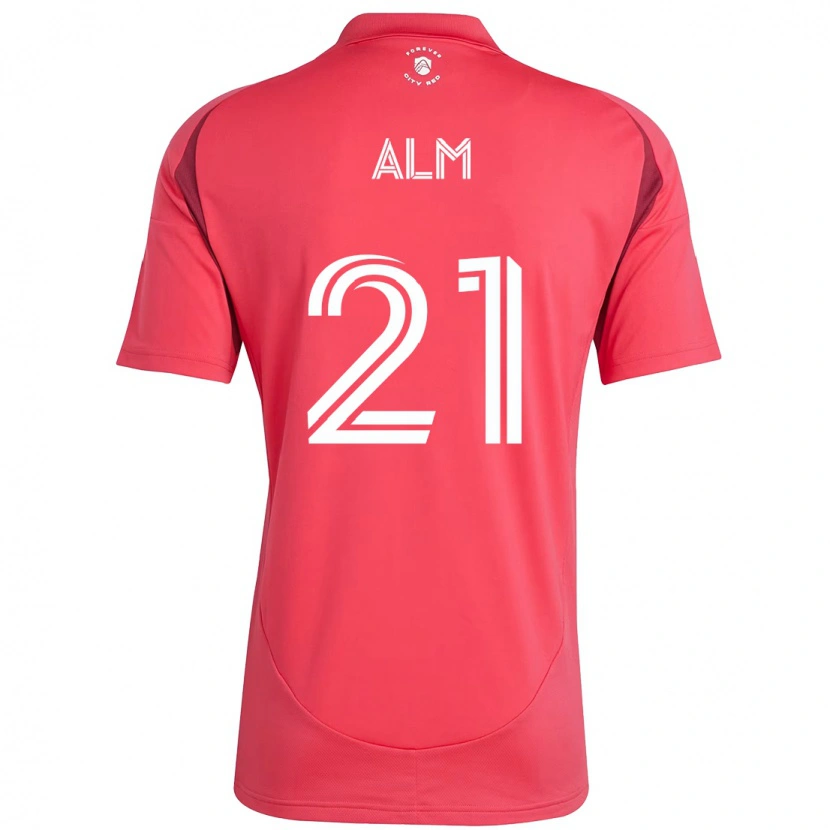 Danxen Børn Rasmus Alm #21 Hvid Magenta Hjemmebane Spillertrøjer 2025/26 Trøje T-Shirt