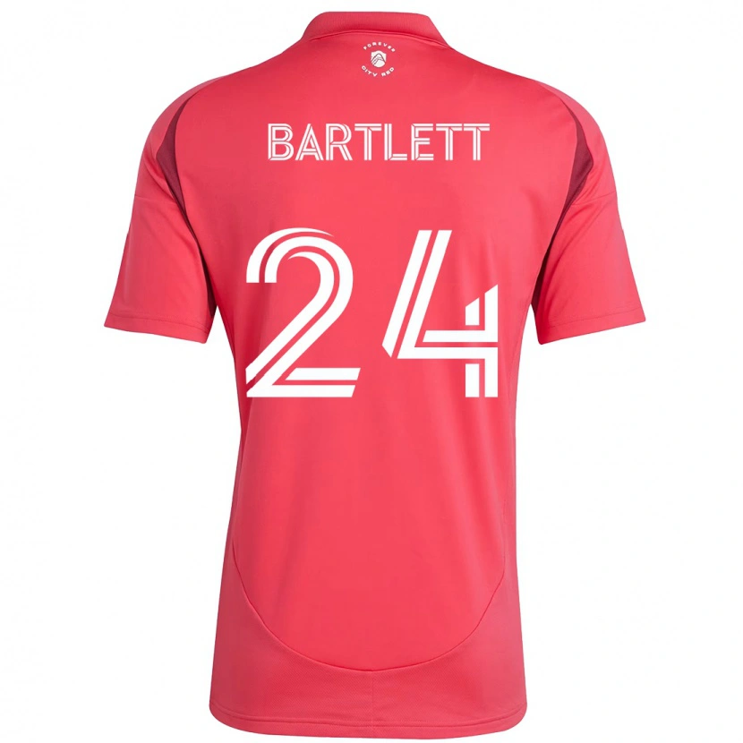 Danxen Børn Lucas Bartlett #24 Hvid Magenta Hjemmebane Spillertrøjer 2025/26 Trøje T-Shirt