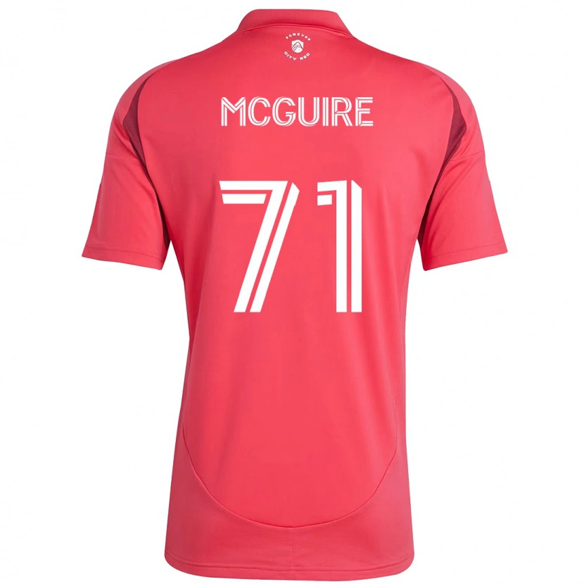 Danxen Børn Nolan Mcguire #71 Hvid Magenta Hjemmebane Spillertrøjer 2025/26 Trøje T-Shirt