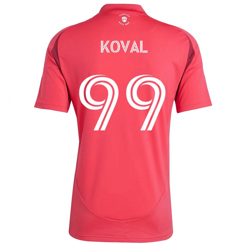 Danxen Børn Stanislav Koval #99 Hvid Magenta Hjemmebane Spillertrøjer 2025/26 Trøje T-Shirt