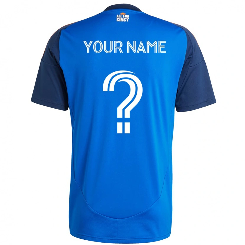 Danxen Børn Dit Navn #0 Hvid Blå Orange Hjemmebane Spillertrøjer 2025/26 Trøje T-Shirt