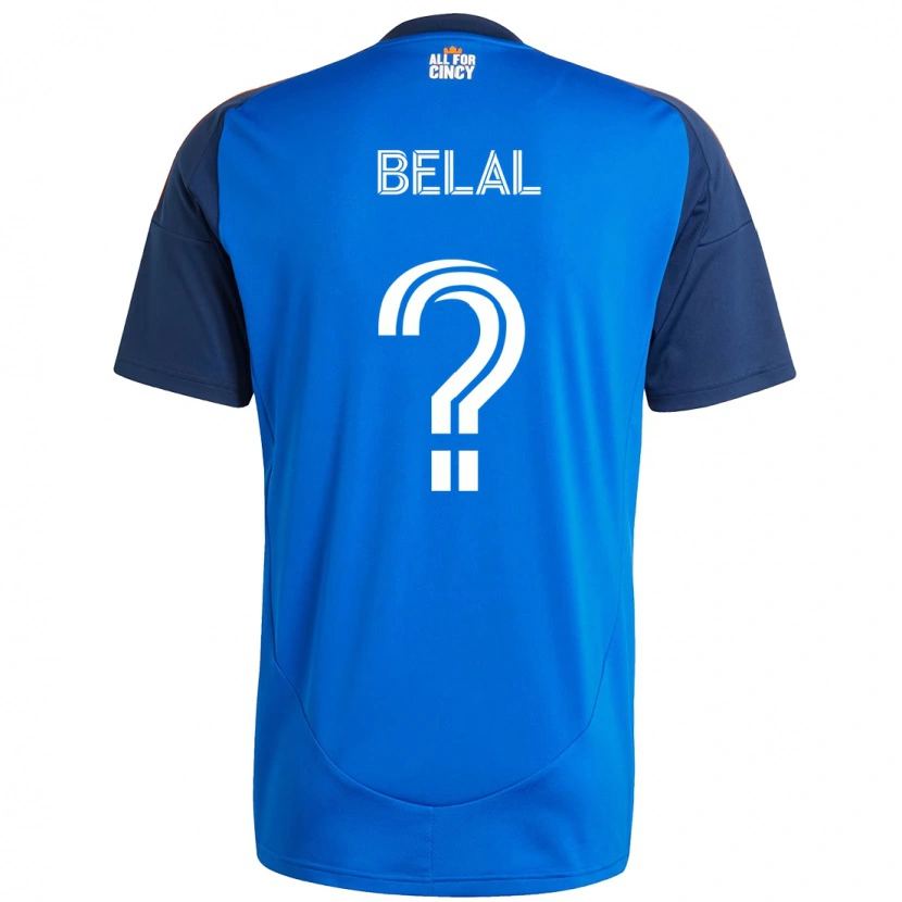 Danxen Børn Ryan Belal #0 Hvid Blå Orange Hjemmebane Spillertrøjer 2025/26 Trøje T-Shirt