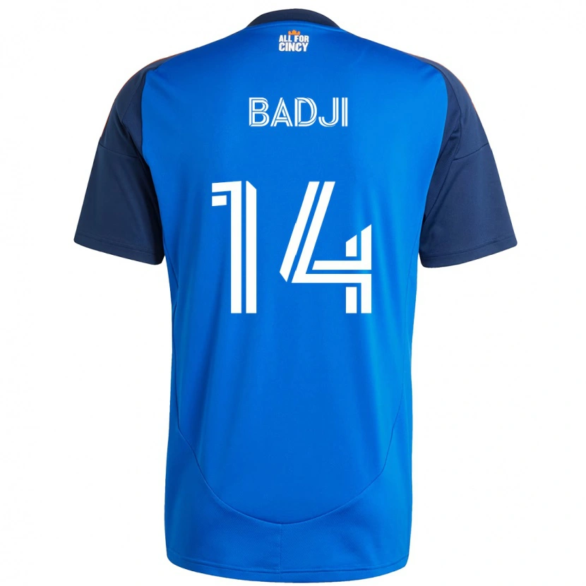 Danxen Børn Dominique Badji #14 Hvid Blå Orange Hjemmebane Spillertrøjer 2025/26 Trøje T-Shirt
