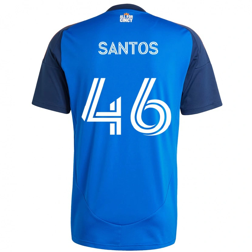 Danxen Børn Guilherme Santos #46 Hvid Blå Orange Hjemmebane Spillertrøjer 2025/26 Trøje T-Shirt