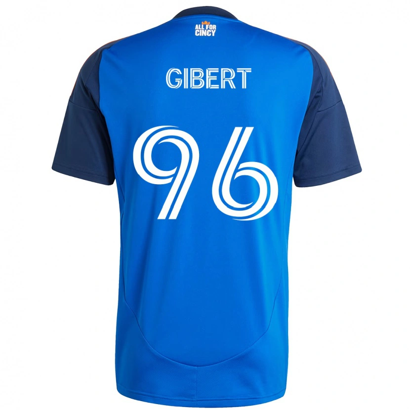 Danxen Børn Gaël Gibert #96 Hvid Blå Orange Hjemmebane Spillertrøjer 2025/26 Trøje T-Shirt