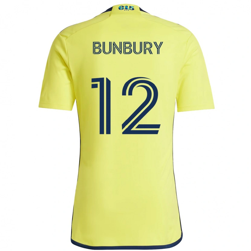 Danxen Børn Teal Bunbury #12 Marineblå Gul Hjemmebane Spillertrøjer 2025/26 Trøje T-Shirt