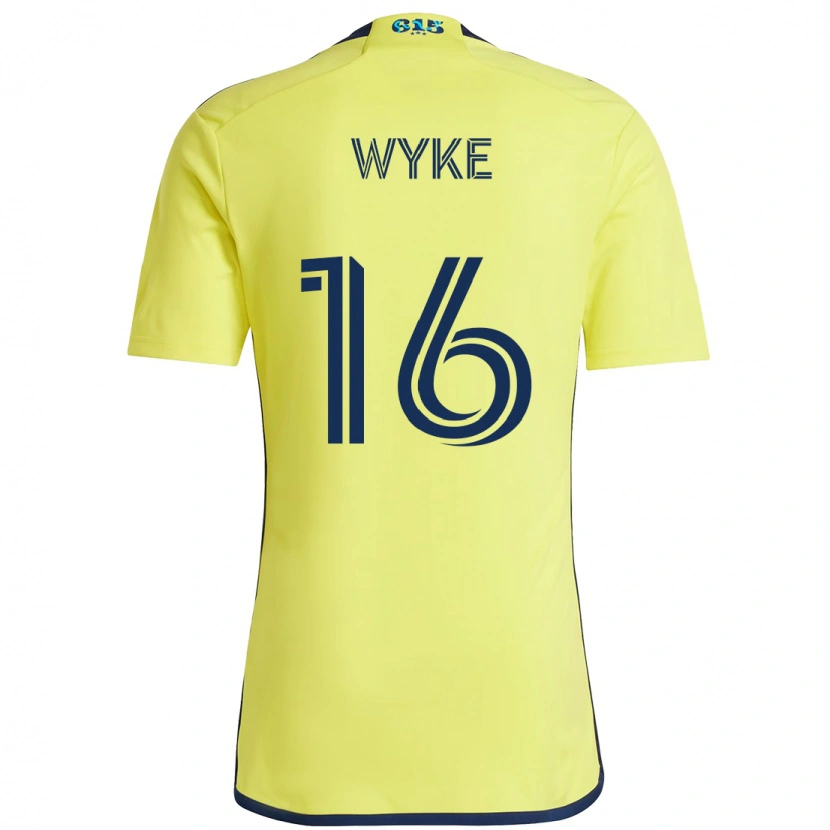 Danxen Børn Laurence Wyke #16 Marineblå Gul Hjemmebane Spillertrøjer 2025/26 Trøje T-Shirt