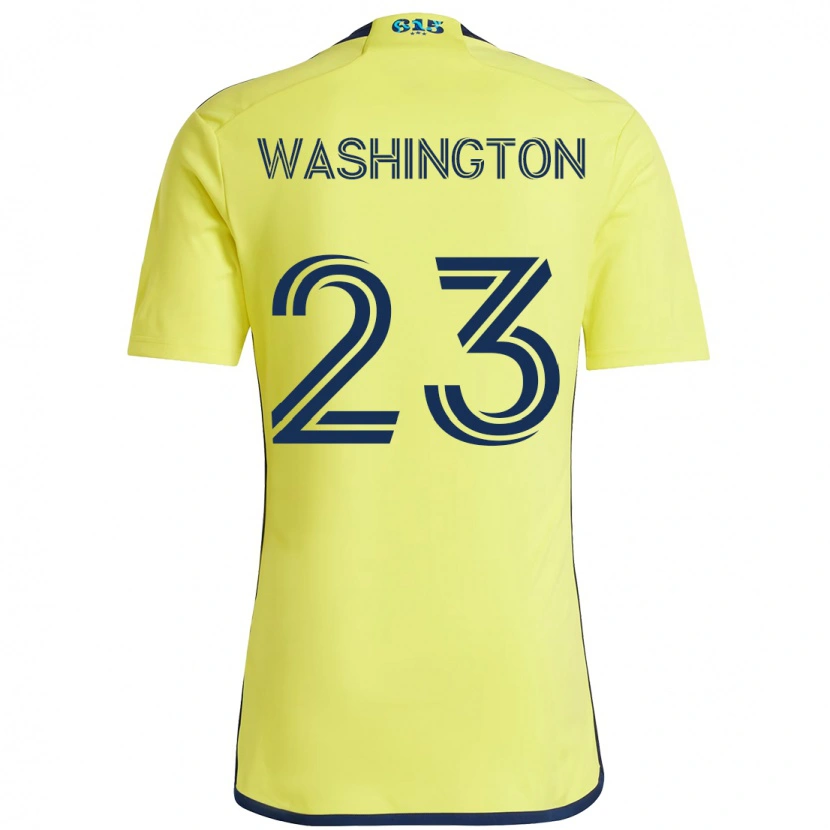 Danxen Børn Taylor Washington #23 Marineblå Gul Hjemmebane Spillertrøjer 2025/26 Trøje T-Shirt