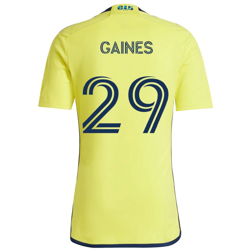 Danxen Børn Julian Gaines #29 Marineblå Gul Hjemmebane Spillertrøjer 2025/26 Trøje T-Shirt
