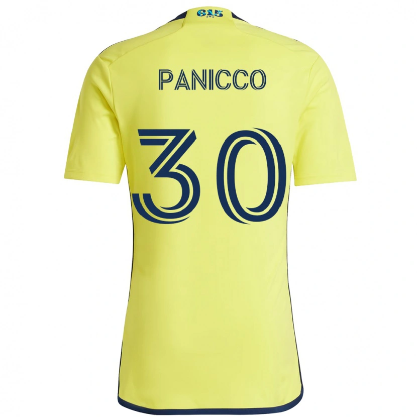 Danxen Børn Elliot Panicco #30 Marineblå Gul Hjemmebane Spillertrøjer 2025/26 Trøje T-Shirt