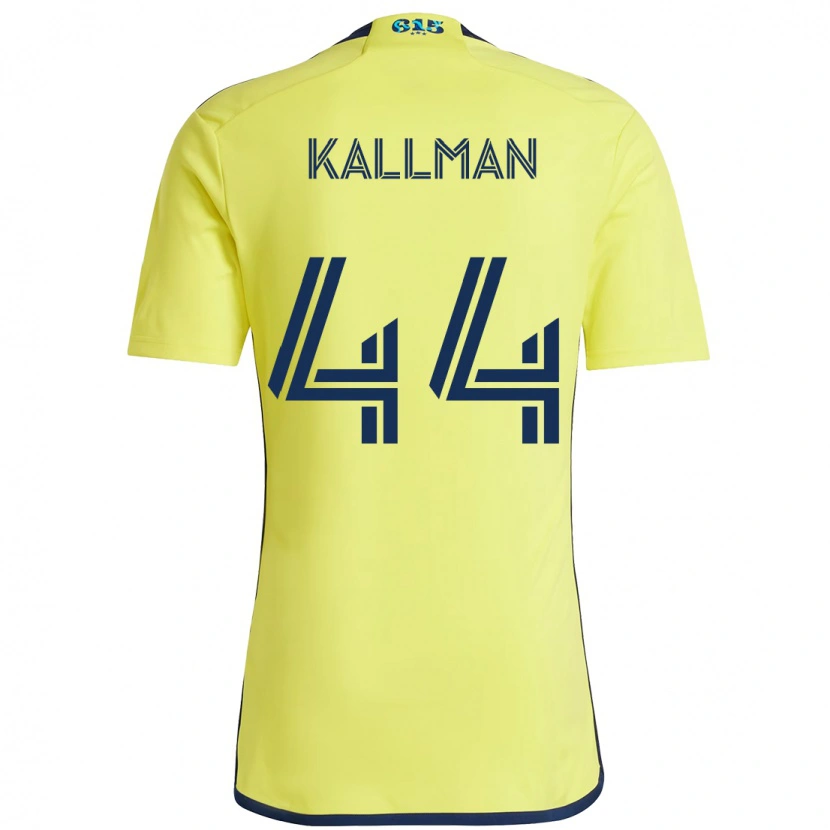 Danxen Børn Brent Kallman #44 Marineblå Gul Hjemmebane Spillertrøjer 2025/26 Trøje T-Shirt