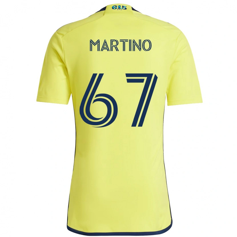 Danxen Børn Ben Martino #67 Marineblå Gul Hjemmebane Spillertrøjer 2025/26 Trøje T-Shirt