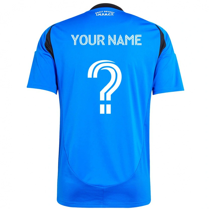 Danxen Børn Dit Navn #0 Himmelblå Mørkeblå Hjemmebane Spillertrøjer 2025/26 Trøje T-Shirt