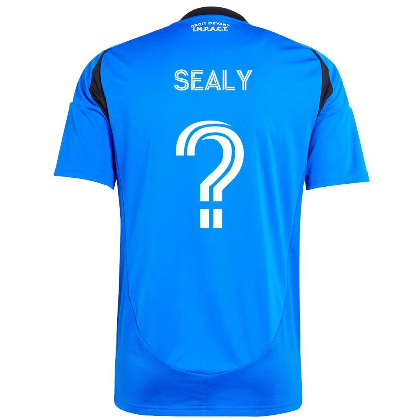 Danxen Børn Dante Sealy #0 Himmelblå Mørkeblå Hjemmebane Spillertrøjer 2025/26 Trøje T-Shirt
