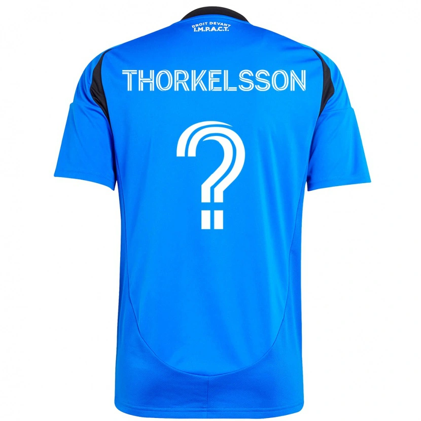 Danxen Børn Róbert Orri Thorkelsson #0 Himmelblå Mørkeblå Hjemmebane Spillertrøjer 2025/26 Trøje T-Shirt