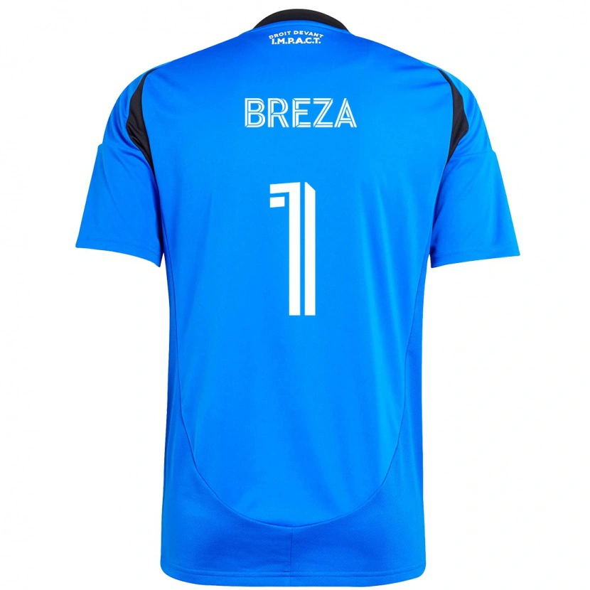 Danxen Børn Sebastian Breza #1 Himmelblå Mørkeblå Hjemmebane Spillertrøjer 2025/26 Trøje T-Shirt