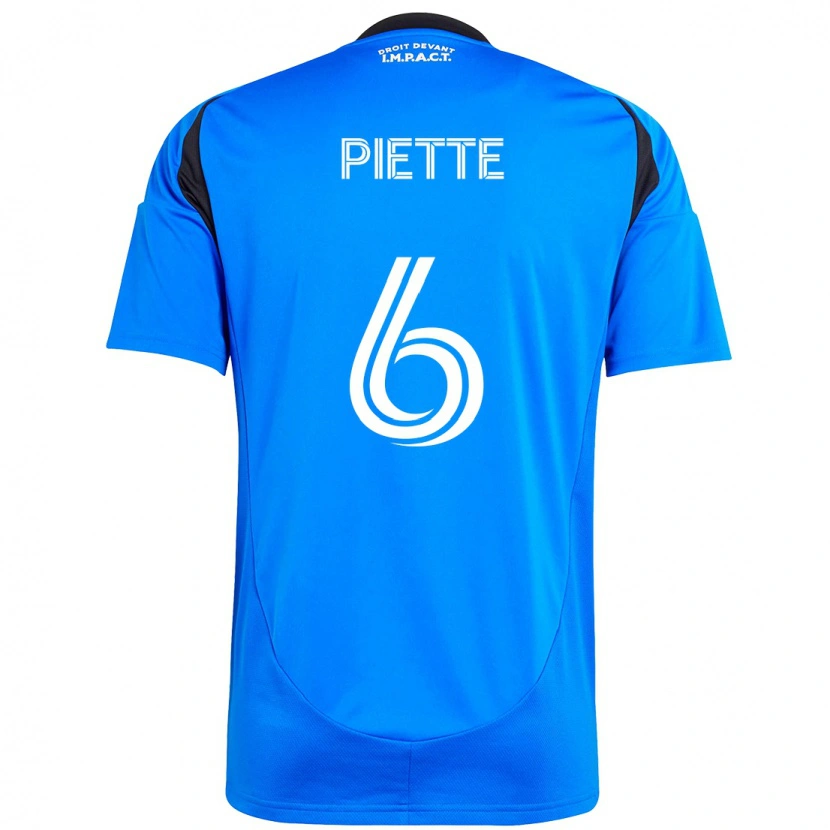 Danxen Børn Samuel Piette #6 Himmelblå Mørkeblå Hjemmebane Spillertrøjer 2025/26 Trøje T-Shirt